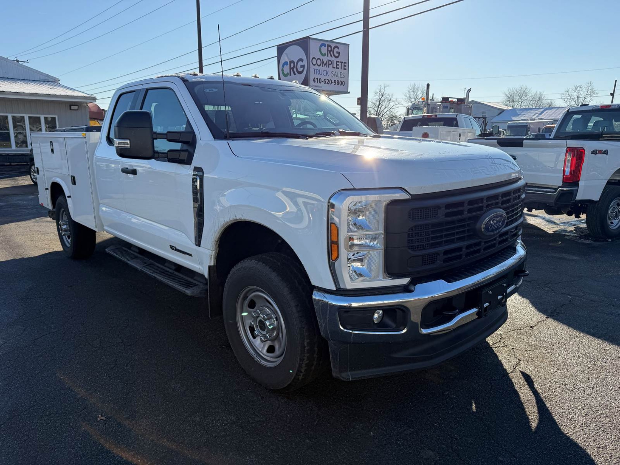 Picture of 2025 Ford F-350 Extended Cab Mechanic / Service Truck, 4WD, Plumber, Construction, Handyman, Electrician, Diesel 8FT Knapheide Bed, LOW MILES Ford V-Shaped