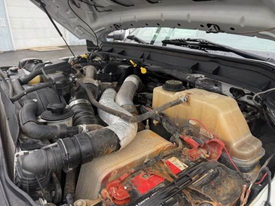 Picture of 2016 Ford F-450 Crew Cab Mechanic / Service Truck, Flatbed Handyman, Diesel, 4x4, Construction, Roofing, Roofer, Plumber, 9Ft Bed, 20FT Ladder Rack Ford V-Shaped