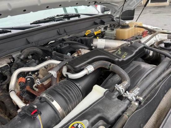 Picture of 2016 Ford F-450 Crew Cab Mechanic / Service Truck, Flatbed Handyman, Diesel, 4x4, Construction, Roofing, Roofer, Plumber, 9Ft Bed, 20FT Ladder Rack Ford V-Shaped