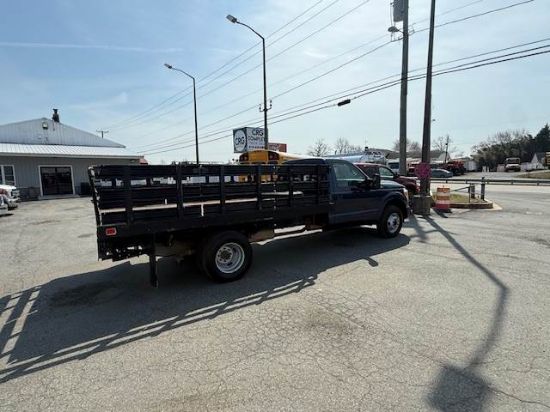 Picture of 2015 Ford F-350 Stake Bed Truck, Under CDL, Automatic, Delivery, Moving, 12FT Bed Gas, Hauler, Mulch, Landscape, Construction, Low Miles, Government Ford V-Shaped