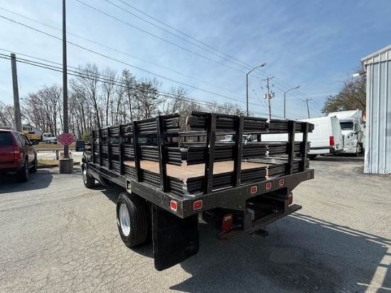 Picture of 2015 Ford F-350 Stake Bed Truck, Under CDL, Automatic, Delivery, Moving, 12FT Bed Gas, Hauler, Mulch, Landscape, Construction, Low Miles, Government Ford V-Shaped