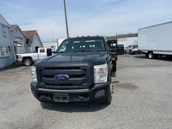Picture of 2015 Ford F-350 Stake Bed Truck, Under CDL, Automatic, Delivery, Moving, 12FT Bed Gas, Hauler, Mulch, Landscape, Construction, Low Miles, Government Ford V-Shaped
