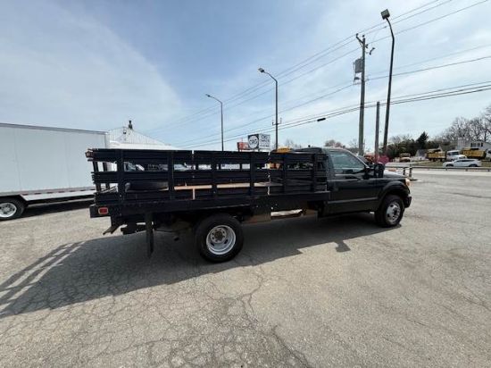 Picture of 2015 Ford F-350 Stake Bed Truck, Under CDL, Automatic, Delivery, Moving, 12FT Bed Gas, Hauler, Mulch, Landscape, Construction, Low Miles, Government Ford V-Shaped