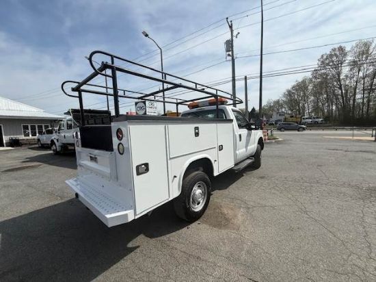 Picture of 2014 Ford F-350 Mechanic / Service Truck, Gasoline, 4x4, 12Ft Ladder Rack, 8Ft Knapheide Bed, Construction, Plumber, Electrician Ford V-Shaped
