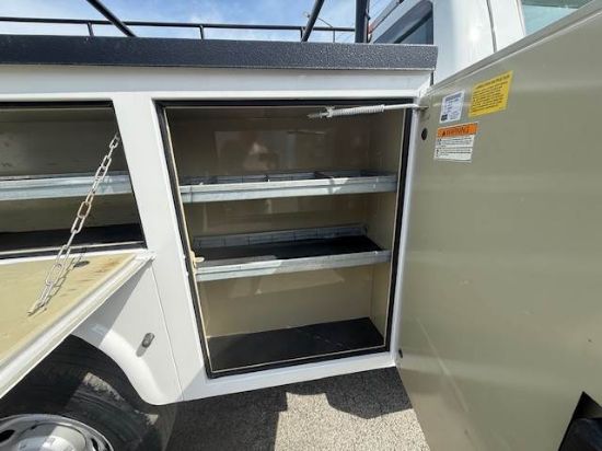 Picture of 2014 Ford F-350 Mechanic / Service Truck, Gasoline, 4x4, 12Ft Ladder Rack, 8Ft Knapheide Bed, Construction, Plumber, Electrician Ford V-Shaped