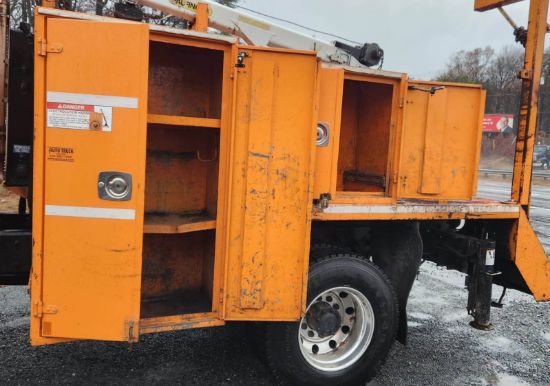 Picture of 2015 Freightliner 108SD Crew Cab, Utility Bed, Palfinger PSC 6025 Crane Truck, Service, Fire Truck, Outriggers, Work, Low Miles, 25FT Reach Cummins Cummins ISL