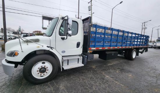 Picture of 2019 Freightliner M2 106 Stake Bed Truck Under CDL, Automatic, Delivery, Moving, 29FT Bed Diesel, Hauler, Mulch, Landscape, Construction Cummins B6.7