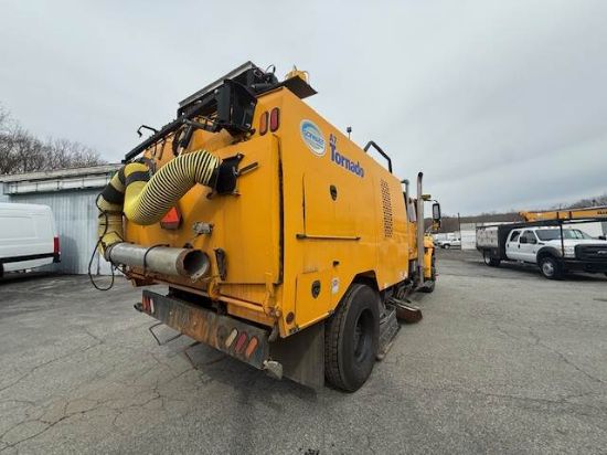 Picture of 2014 International DuraStar 4300 Sweeper Truck, Schwarze A7 TORNADO Sweeper, Road Cleaner, Diesel, LOW MILES, John Deere, Steel Hopper, Air Ride International DT466/Maxxforce DT
