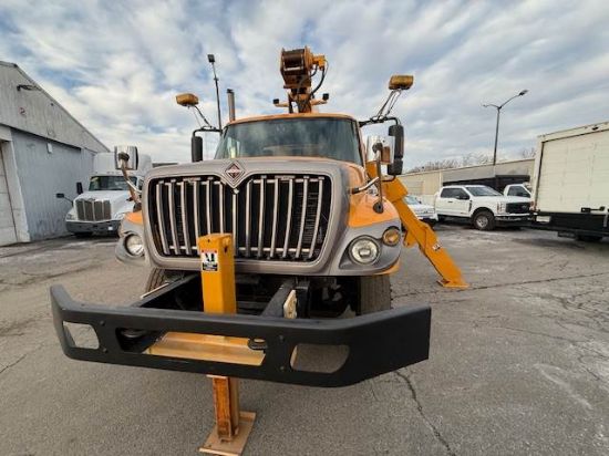 Picture of 2011 International 7400 Crane Truck, 56FT Boom, Elliott Crane, Flatbed, Service, Utility, Construction, Outriggers, Crane Service International 570 / Maxxforce 9 &10