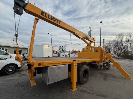 Picture of 2011 International 7400 Crane Truck, 56FT Boom, Elliott Crane, Flatbed, Service, Utility, Construction, Outriggers, Crane Service International 570 / Maxxforce 9 &10
