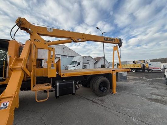Picture of 2011 International 7400 Crane Truck, 56FT Boom, Elliott Crane, Flatbed, Service, Utility, Construction, Outriggers, Crane Service International 570 / Maxxforce 9 &10