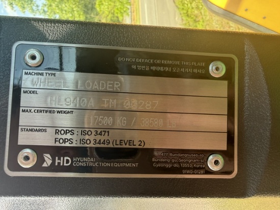 Picture of 2026 Hyundai HL940ATM