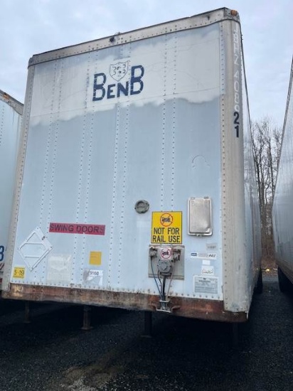 Picture of 2010 Hyundai 53ft Dry Van Trailer, Aluminum Body, Apitong Floor, RollUp Door, Tandem Axle, Spring Suspension, Aluminum Roof, Delivery Van