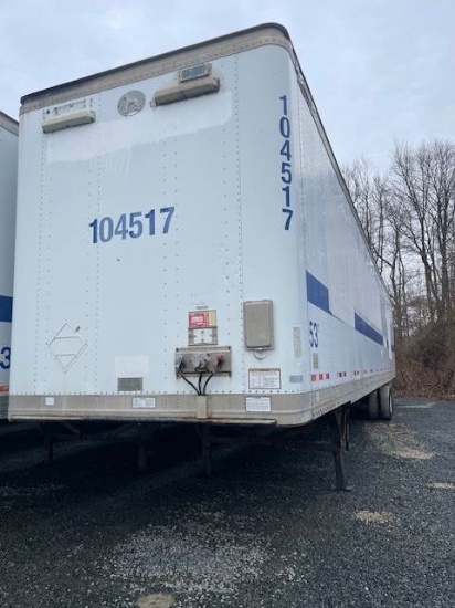 Picture of 2010 Hyundai 53ft Dry Van Trailer, Aluminum Body, Apitong Floor, RollUp Door, Tandem Axle, Spring Suspension, Aluminum Roof, Delivery Van