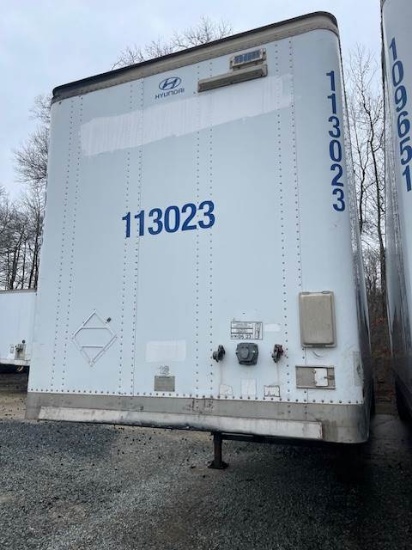 Picture of 2010 Hyundai 53ft Dry Van Trailer, Aluminum Body, Apitong Floor, RollUp Door, Tandem Axle, Spring Suspension, Aluminum Roof, Delivery Van