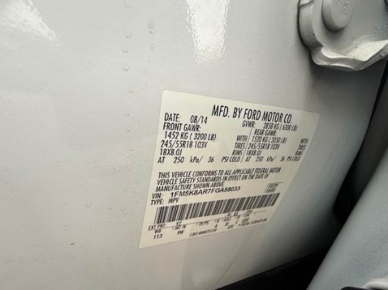 Picture of 2015 Ford Explorer, AWD, SUV, Inspected, Low Miles, Government Vehicle, Third Row Seating