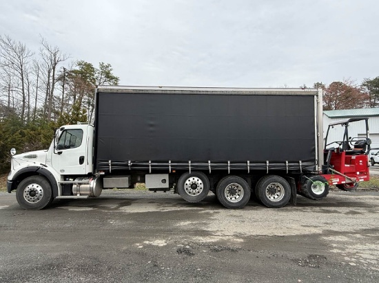 Picture of 2019 Freightliner M2 Curtain Side Truck - Morgan Curtain Side Truck with Moffett M8 NX truck mounted forklift