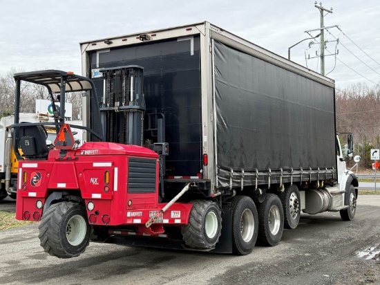 Picture of 2019 Freightliner M2 Curtain Side Truck - Morgan Curtain Side Truck with Moffett M8 NX truck mounted forklift