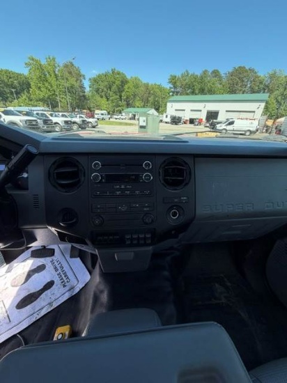 Picture of 2015 Ford F-350 Flatbed Dump Truck, Stake Bed Truck, Delivery, Landscape, Concrete, Construction, Mulch, Low Miles, Dump, Under CDL, Gas Government