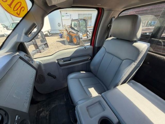 Picture of 2015 Ford F-350 Flatbed Dump Truck, Stake Bed Truck, Delivery, Landscape, Concrete, Construction, Mulch, Low Miles, Dump, Under CDL, Gas Government