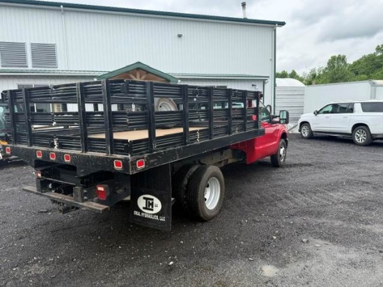 Picture of 2015 Ford F-350 Flatbed Dump Truck, Stake Bed Truck, Delivery, Landscape, Concrete, Construction, Mulch, Low Miles, Dump, Under CDL, Gas Government
