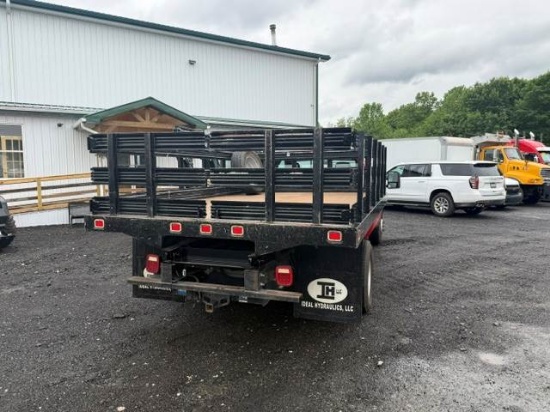 Picture of 2015 Ford F-350 Flatbed Dump Truck, Stake Bed Truck, Delivery, Landscape, Concrete, Construction, Mulch, Low Miles, Dump, Under CDL, Gas Government