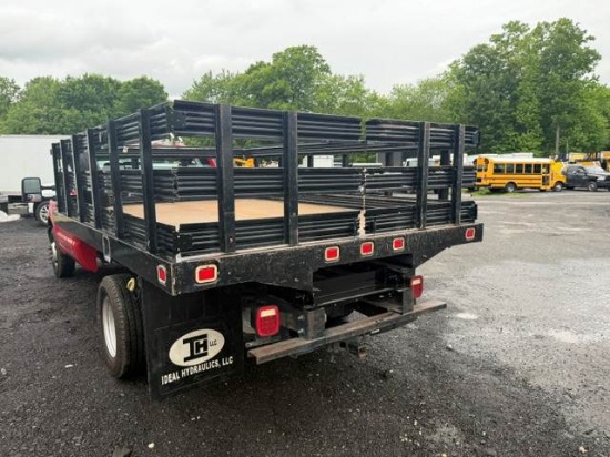 Picture of 2015 Ford F-350 Flatbed Dump Truck, Stake Bed Truck, Delivery, Landscape, Concrete, Construction, Mulch, Low Miles, Dump, Under CDL, Gas Government