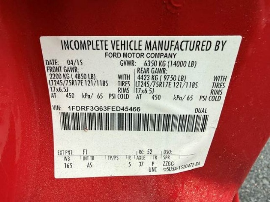 Picture of 2015 Ford F-350 Flatbed Dump Truck, Stake Bed Truck, Delivery, Landscape, Concrete, Construction, Mulch, Low Miles, Dump, Under CDL, Gas Government