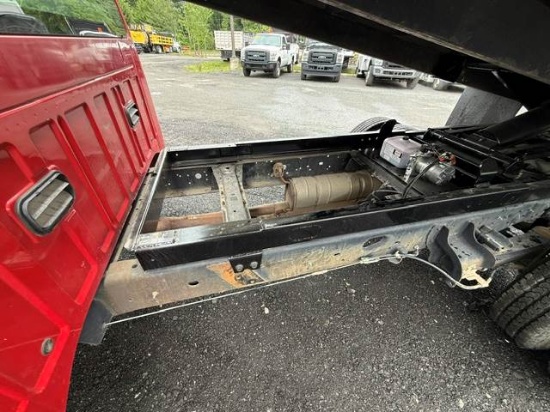 Picture of 2015 Ford F-350 Flatbed Dump Truck, Stake Bed Truck, Delivery, Landscape, Concrete, Construction, Mulch, Low Miles, Dump, Under CDL, Gas Government