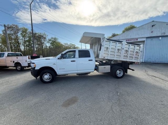 Picture of 2022 RAM 3500 Dump Truck, Crew Cab,12FT Tarp, 4X2, LOW MILES, Cummins, Work Truck, Landscape Truck, Grain Hauler, Swing Gate Diesel, Tarp