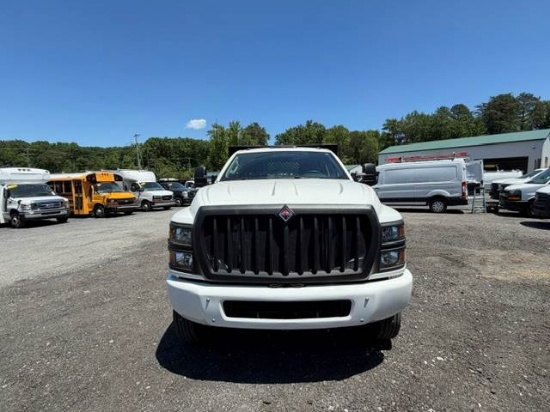 Picture of 2022 International CV515 Crew Cab Stake Bed Truck, 4x4, Maxon Liftgate, 14FT Bed, Low Miles, Delivery, Hauler, Landscape, Flatbed, Diesel