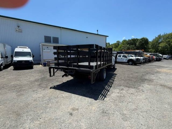 Picture of 2022 International CV515 Crew Cab Stake Bed Truck, 4x4, Maxon Liftgate, 14FT Bed, Low Miles, Delivery, Hauler, Landscape, Flatbed, Diesel