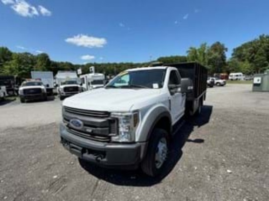 Picture of 2022 International CV515 Crew Cab Stake Bed Truck, 4x4, Maxon Liftgate, 14FT Bed, Low Miles, Delivery, Hauler, Landscape, Flatbed, Diesel