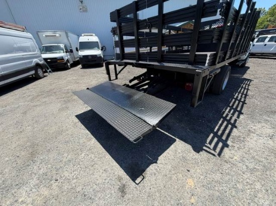 Picture of 2022 International CV515 Crew Cab Stake Bed Truck, 4x4, Maxon Liftgate, 14FT Bed, Low Miles, Delivery, Hauler, Landscape, Flatbed, Diesel
