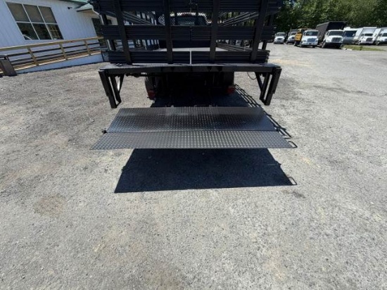 Picture of 2022 International CV515 Crew Cab Stake Bed Truck, 4x4, Maxon Liftgate, 14FT Bed, Low Miles, Delivery, Hauler, Landscape, Flatbed, Diesel