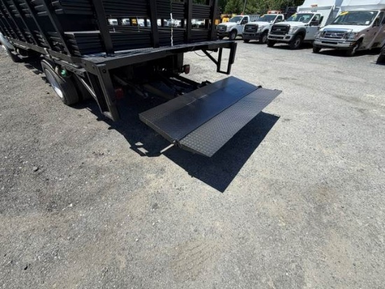 Picture of 2022 International CV515 Crew Cab Stake Bed Truck, 4x4, Maxon Liftgate, 14FT Bed, Low Miles, Delivery, Hauler, Landscape, Flatbed, Diesel